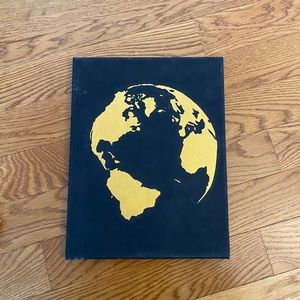 NWOT black and gold earth canvas